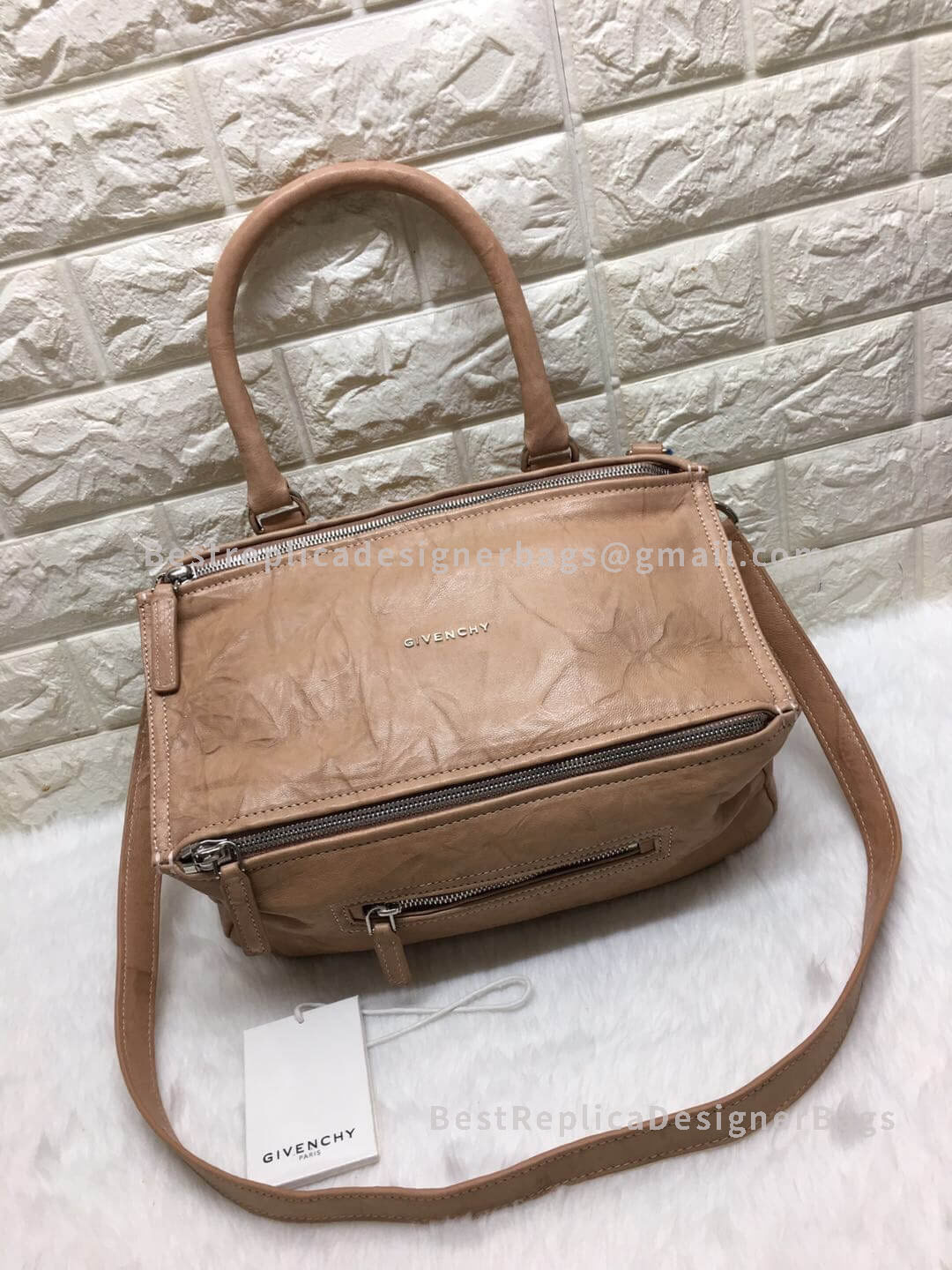 Givenchy Small Pandora Bag In Aged Leather Nude SHW 1-28608